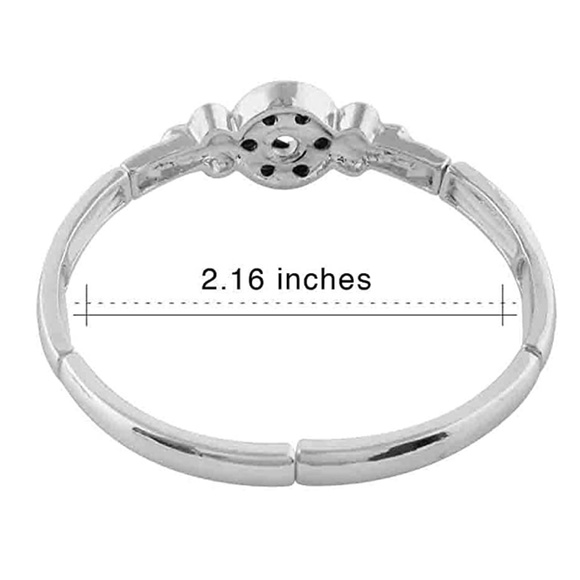 Snap Charm Stretch Bracelet Includes 3 Mini Snaps 12mm - Picture 2 of 6